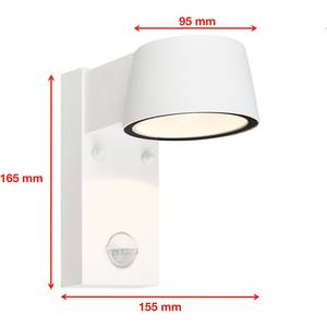 Lampada da parete LED con sensore Hegg Alluminio - 1 punti luce - Bianco