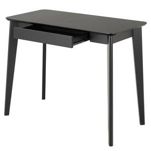 Bureau Rigby Noir - En partie en bois massif - 100 x 75 x 50 cm