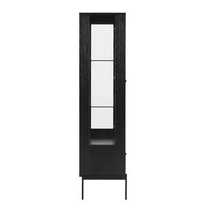 Credenza con vetrina Crandon effetto frassino nero