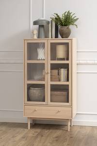 Armoire vitrine Avestro Beige - Marron - Bois manufacturé - 80 x 145 x 40 cm