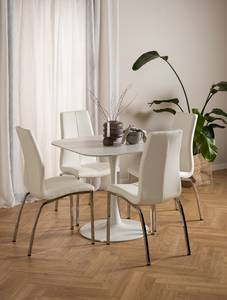 Tavolo da pranzo quadrato Lazri Bianco - Materiale a base lignea - Metallo - 90 x 75 x 90 cm