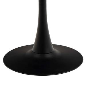 Table Lazri ronde Noir - Bois manufacturé - Métal - 90 x 75 x 90 cm