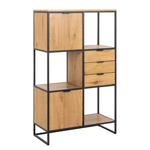 Open kast Dowin wildeikenhouten look/zwart