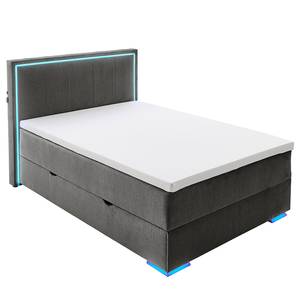 Boxspringbett Colorado II Microfaser Breeja: Anthrazit - 120 x 200cm