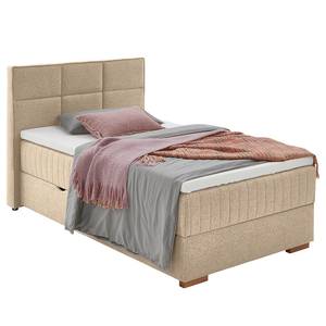 Lit boxspring Tambo Tissu Norana: Taupe - 140 x 200cm