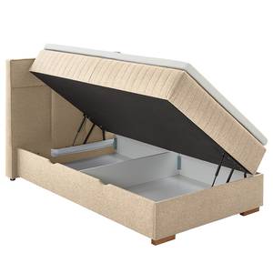 Letto boxspring Tambo Tessuto Norana: talpa - 140 x 200cm