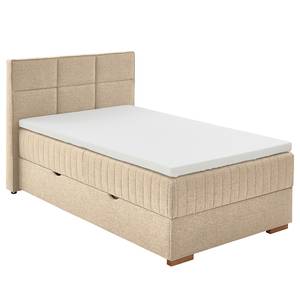 Letto boxspring Tambo Tessuto Norana: talpa - 140 x 200cm