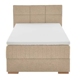 Boxspringbett Tambo Flachgewebe Norana: Taupe - 140 x 200cm