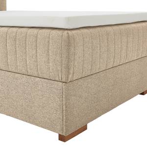 Lit boxspring Tambo Tissu Norana: Taupe - 140 x 200cm