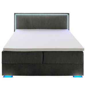 Boxspringbett Colorado II Microfaser Breeja: Anthrazit - 160 x 200cm