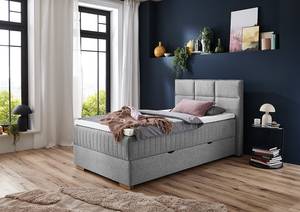 Lit boxspring Tambo Tissu Norana: Gris - 120 x 200cm