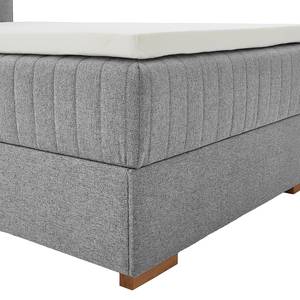 Boxspring Tambo Platweefsel Norana: Grijs - 120 x 200cm