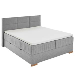 Lit boxspring Tambo Tissu Norana: Gris - 160 x 200cm