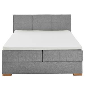 Lit boxspring Tambo Tissu Norana: Gris - 160 x 200cm