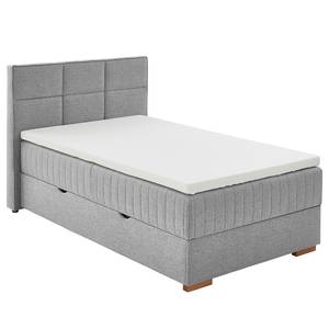 Letto boxspring Tambo Tessuto Norana: grigio - 140 x 200cm