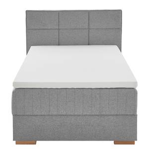 Letto boxspring Tambo Tessuto Norana: grigio - 140 x 200cm