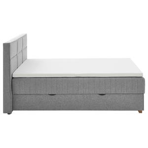 Lit boxspring Tambo Tissu Norana: Gris - 140 x 200cm