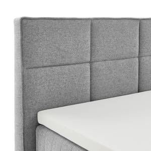 Boxspring Tambo Platweefsel Norana: Grijs - 140 x 200cm