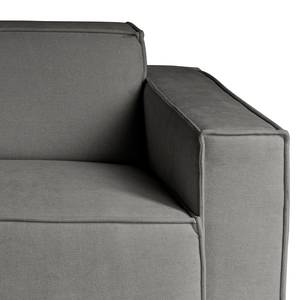 2-Sitzer Sofa Montans Webstoff Stormy: Dunkelgrau