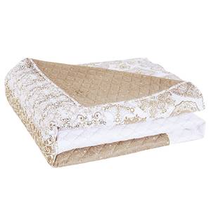 Tagesdecke Ambra Polyester - Beige / Weiß - 170 x 270 cm