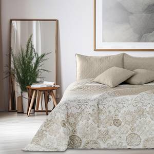 Tagesdecke Ambra Polyester - Beige / Weiß - 200 x 220 cm