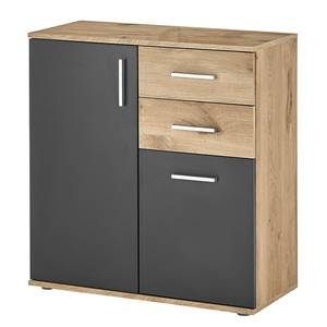 Kast Gumton 80 cm Grijs/Eikenhouten look