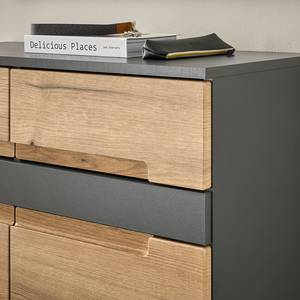 Garderobenschrank Loncoy Eiche Evoke Dekor / Anthrazit