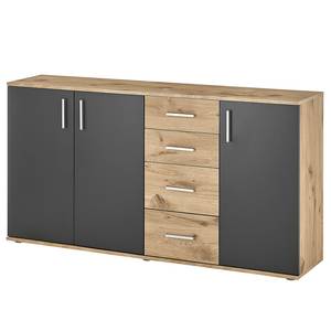 Dressoir Gumton Grijs/Eikenhouten look