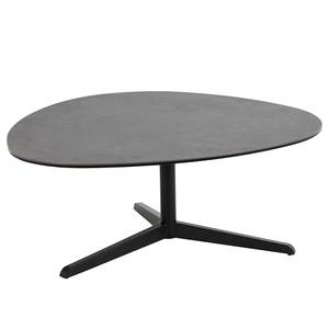 Table basse Tiskia Céramique / Métal - Noir - Largeur : 100 cm