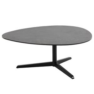 Table basse Tiskia Céramique / Métal - Noir - Largeur : 100 cm