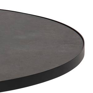 Table basse Riande Céramique / Métal - Imitation marbre noir / Noir - Diamètre : 86 cm