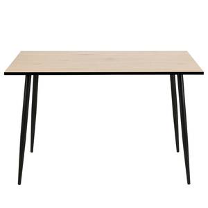 Eettafel Weem rechthoekig wildeikenhouten look/zwart