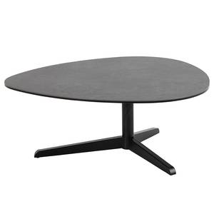 Couchtisch Tiskia Keramik / Metall - Schwarz - Breite: 84 cm