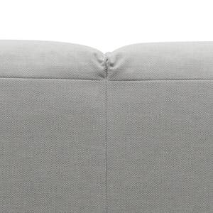 Ecksofa HUDSON mit XL-Longchair Webstoff Saia: Hellgrau - Longchair davorstehend rechts