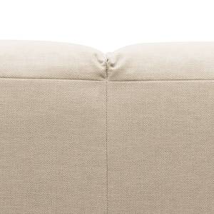 Ecksofa HUDSON mit XL-Longchair Webstoff Saia: Beige - Longchair davorstehend rechts