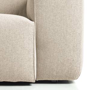 Divano con chaise longue XL HUDSON Tessuto Saia: beige - Longchair preimpostata a destra