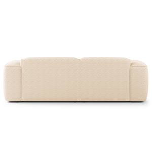 Divano con chaise longue XL HUDSON Bouclé Tessuto Bony: beige - Longchair preimpostata a sinistra