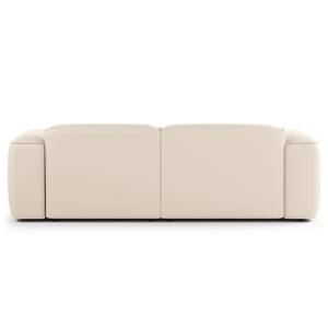 Ecksofa HUDSON mit XL-Longchair Echtleder Neka: Hellgrau - Longchair davorstehend rechts