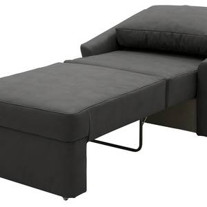 Boxspring-Schlafsessel Befasy Antiklederlook - Kunstleder Jami: Schwarz