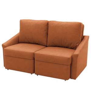 Boxspring-Schlafsofa Befasy Antiklederlook - Kunstleder Jami: Cognac