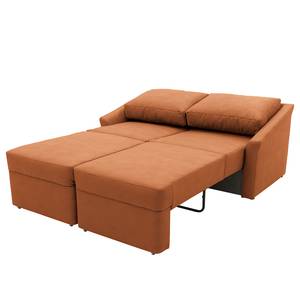 Boxspring-Schlafsofa Befasy Antiklederlook - Kunstleder Jami: Cognac