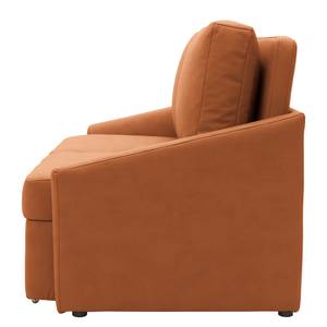 Boxspring-Schlafsofa Befasy Antiklederlook - Kunstleder Jami: Cognac