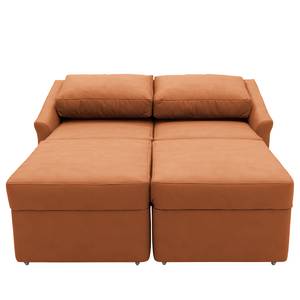 Boxspring-Schlafsofa Befasy Antiklederlook - Kunstleder Jami: Cognac