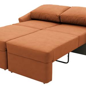 Boxspring-Schlafsofa Befasy Antiklederlook - Kunstleder Jami: Cognac