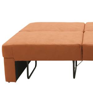 Boxspring-Schlafsofa Befasy Antiklederlook - Kunstleder Jami: Cognac