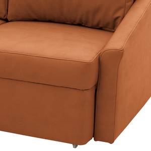 Boxspring-Schlafsofa Befasy Antiklederlook - Kunstleder Jami: Cognac