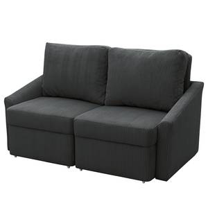 Boxspring-Schlafsofa Befasy Cordstoff Leanca: Anthrazit