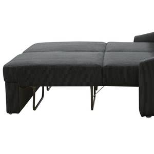 Boxspring-Schlafsofa Befasy Cordstoff Leanca: Anthrazit