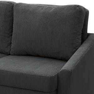 Boxspring-Schlafsofa Befasy Cordstoff Leanca: Anthrazit