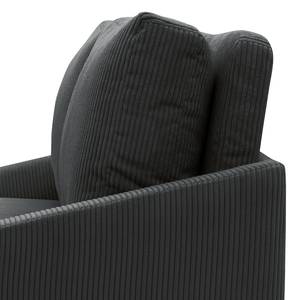 Boxspring-Schlafsofa Befasy Cordstoff Leanca: Anthrazit